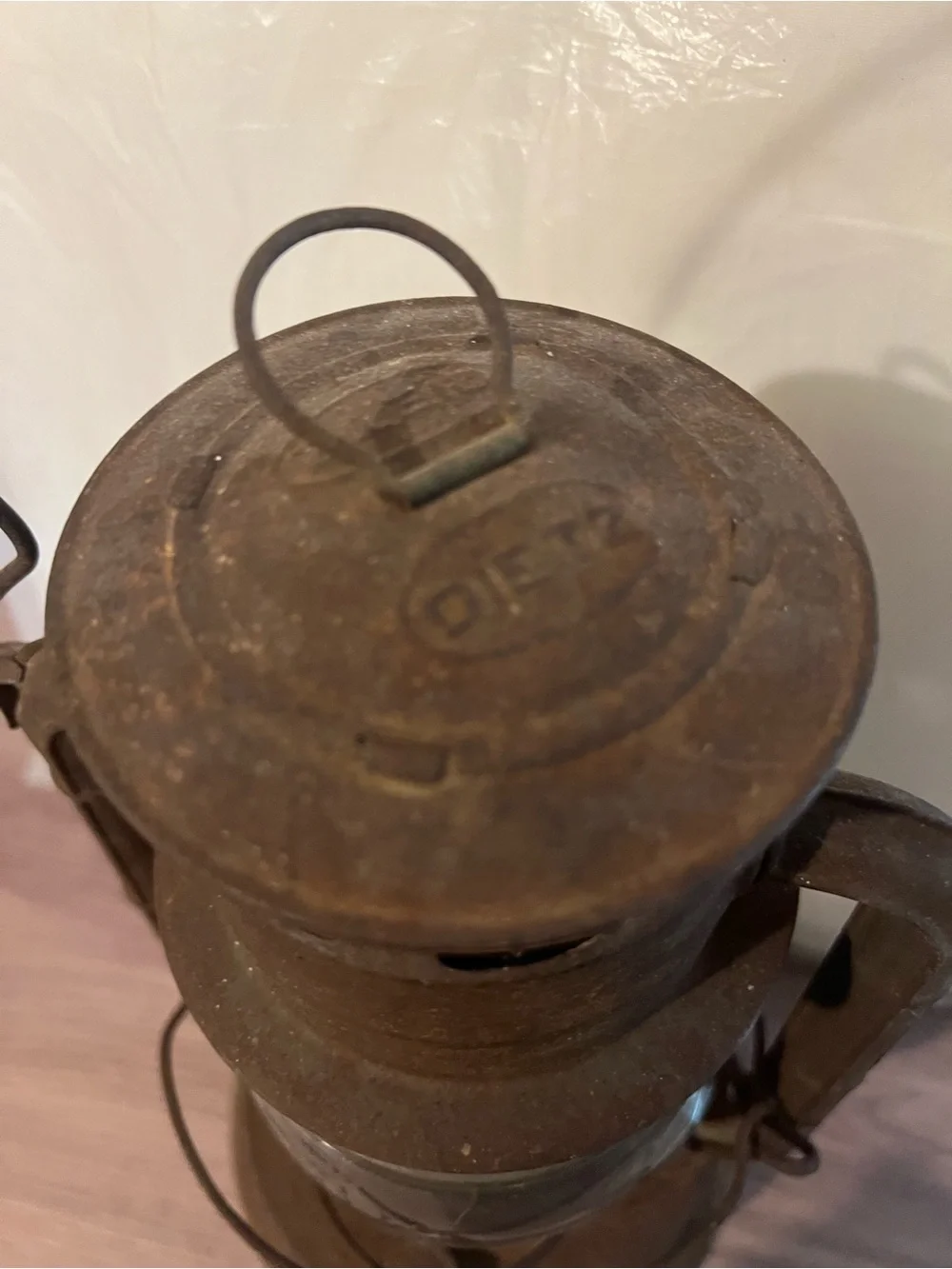 Rustic Brown Oil Lantern - Brown